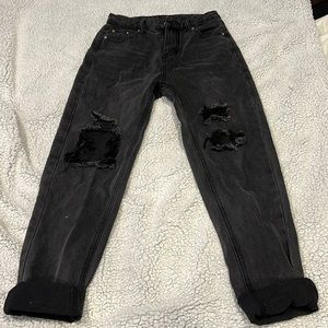 shein black ripped jeans